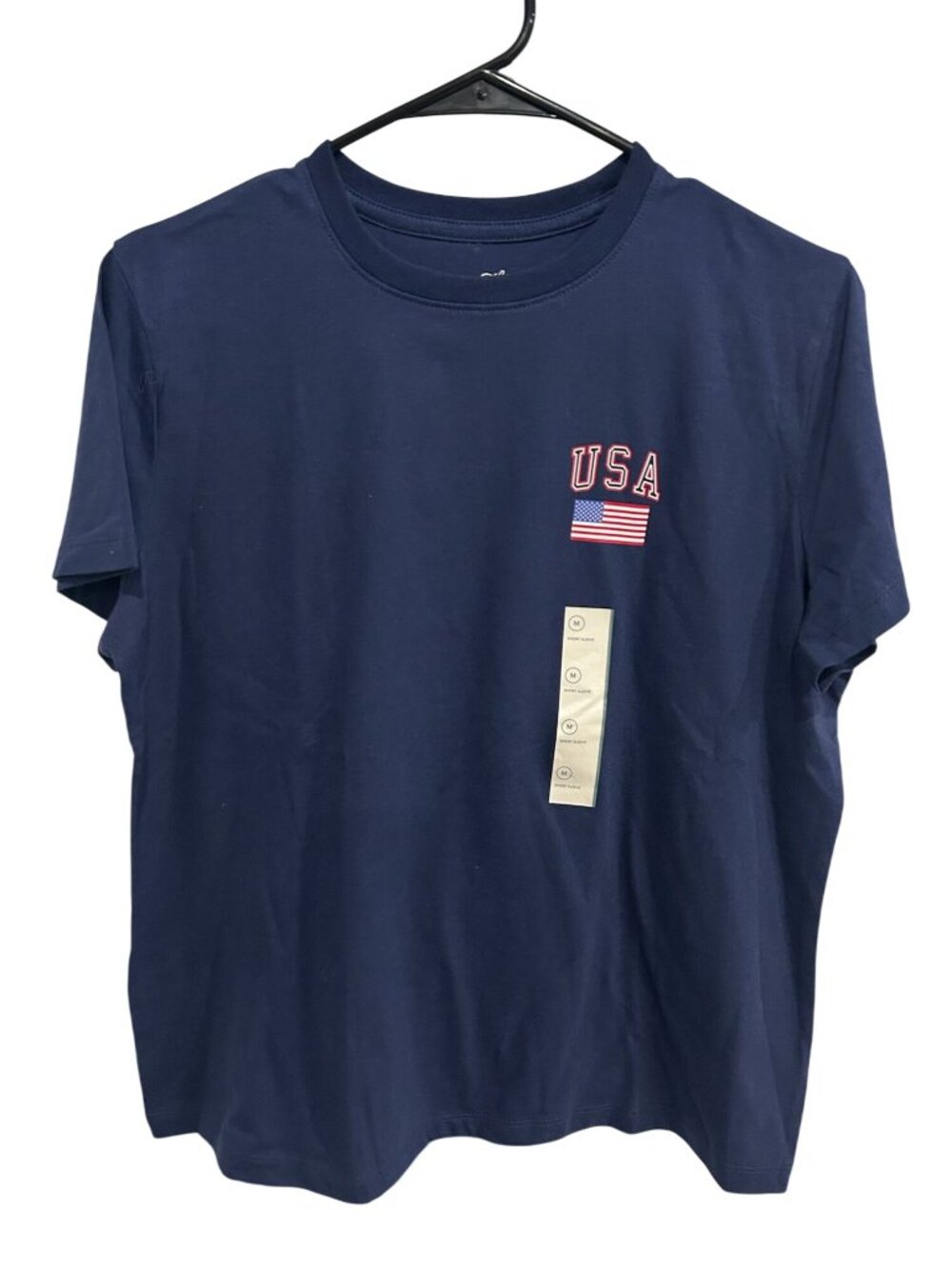 Universal Thread Medium Navy USA Graphic T-Shirt Cotton Blend Collegiate NWT